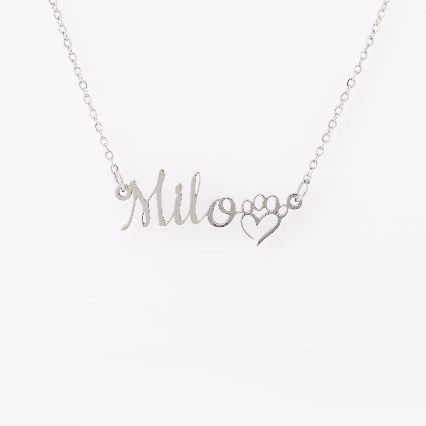 Paws to See This Beautiful Necklace - Wear This Necklace With Your Dog's Name Everywhere You Go