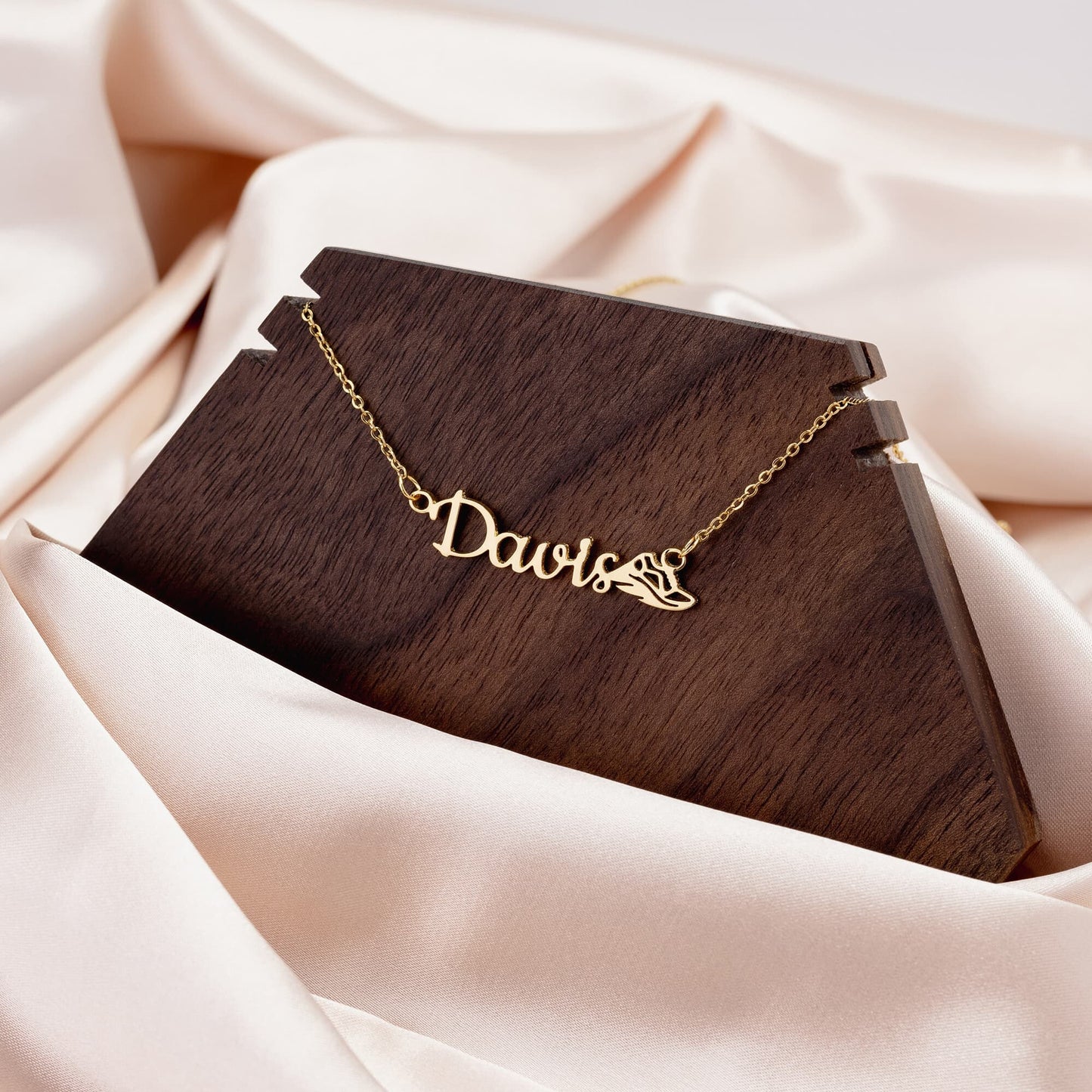 Your Name And Favorite Sport On This Ceautiful Chained Necklace