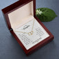 To Daughter From Mom or Dad - Necklace With Two Solid Gold Hearts