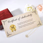 Red Truck Loaded With Hugs & Kisses With Two Intwined Solid Gold Hearts Necklace