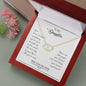 To Daughter From Mom or Dad - Necklace With Two Solid Gold Hearts