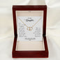 To Daughter From Mom or Dad - Necklace With Two Solid Gold Hearts
