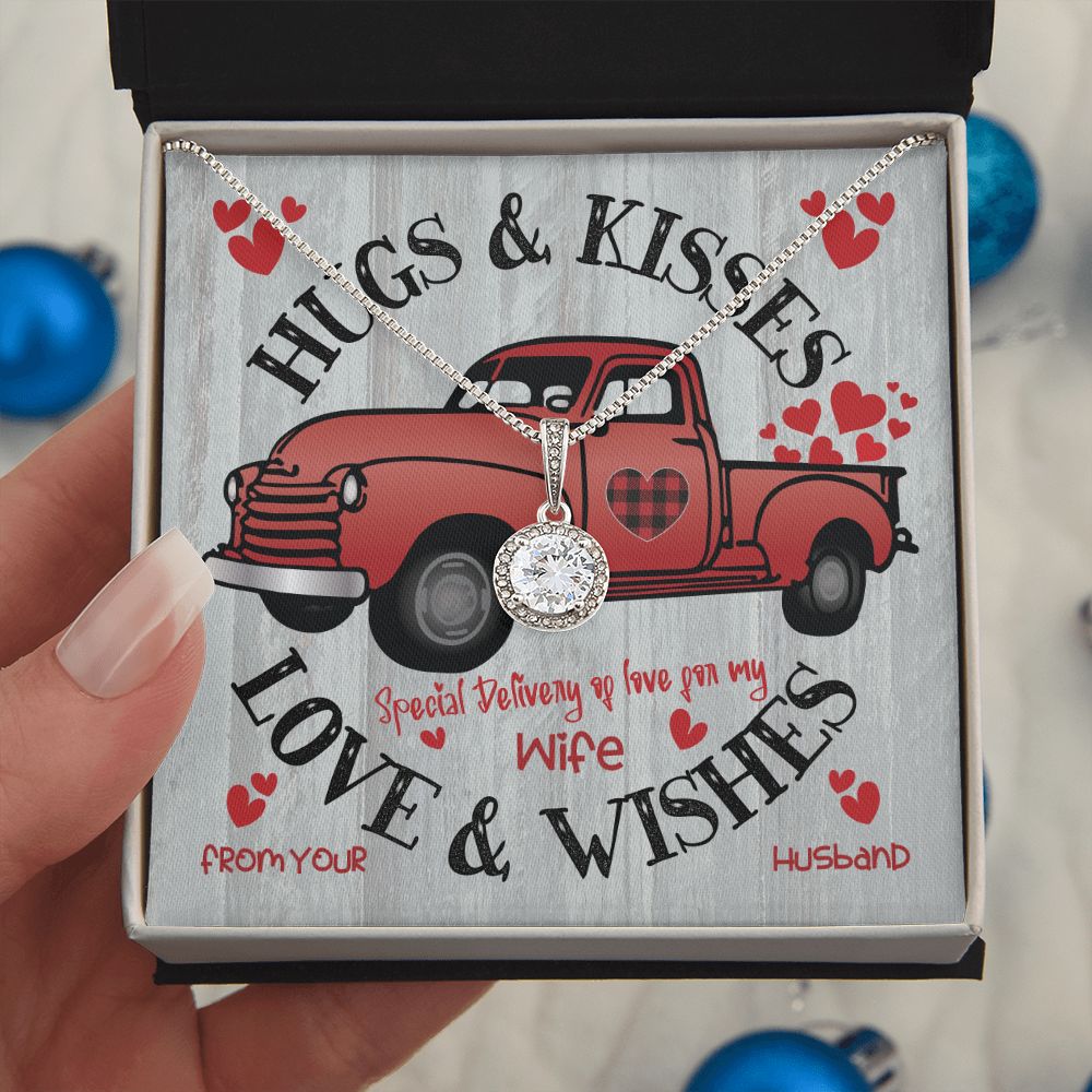Red Truck Loaded With Hugs & Kisses With Eternal Hope Necklace