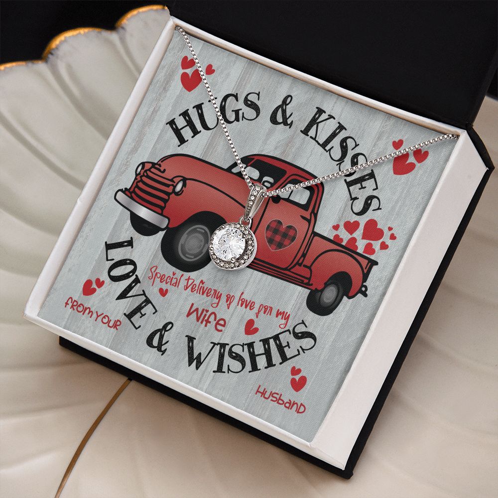 Red Truck Loaded With Hugs & Kisses With Eternal Hope Necklace