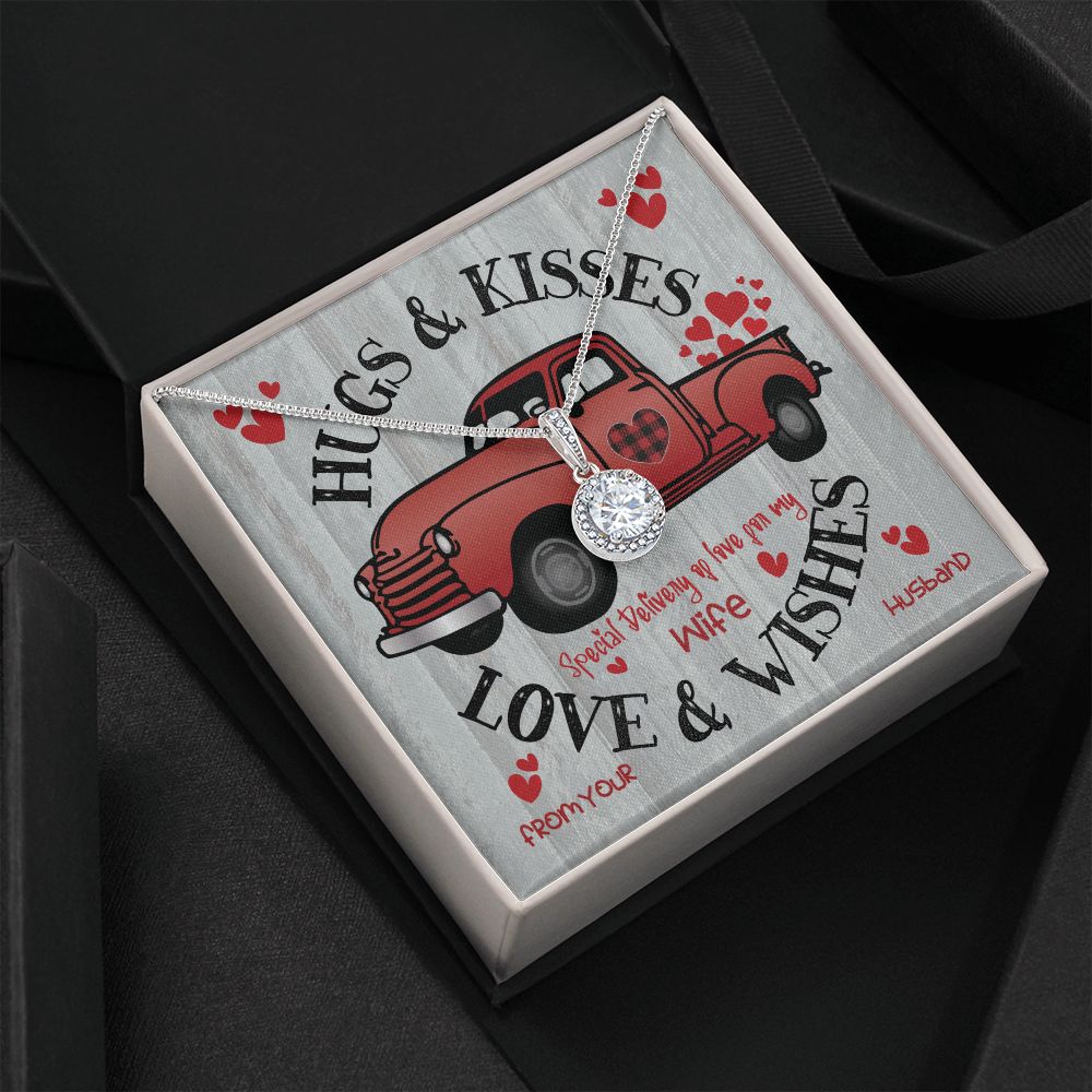 Red Truck Loaded With Hugs & Kisses With Eternal Hope Necklace