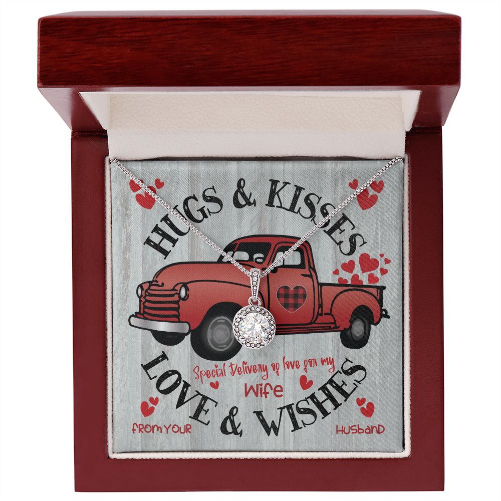 Red Truck Loaded With Hugs & Kisses With Eternal Hope Necklace