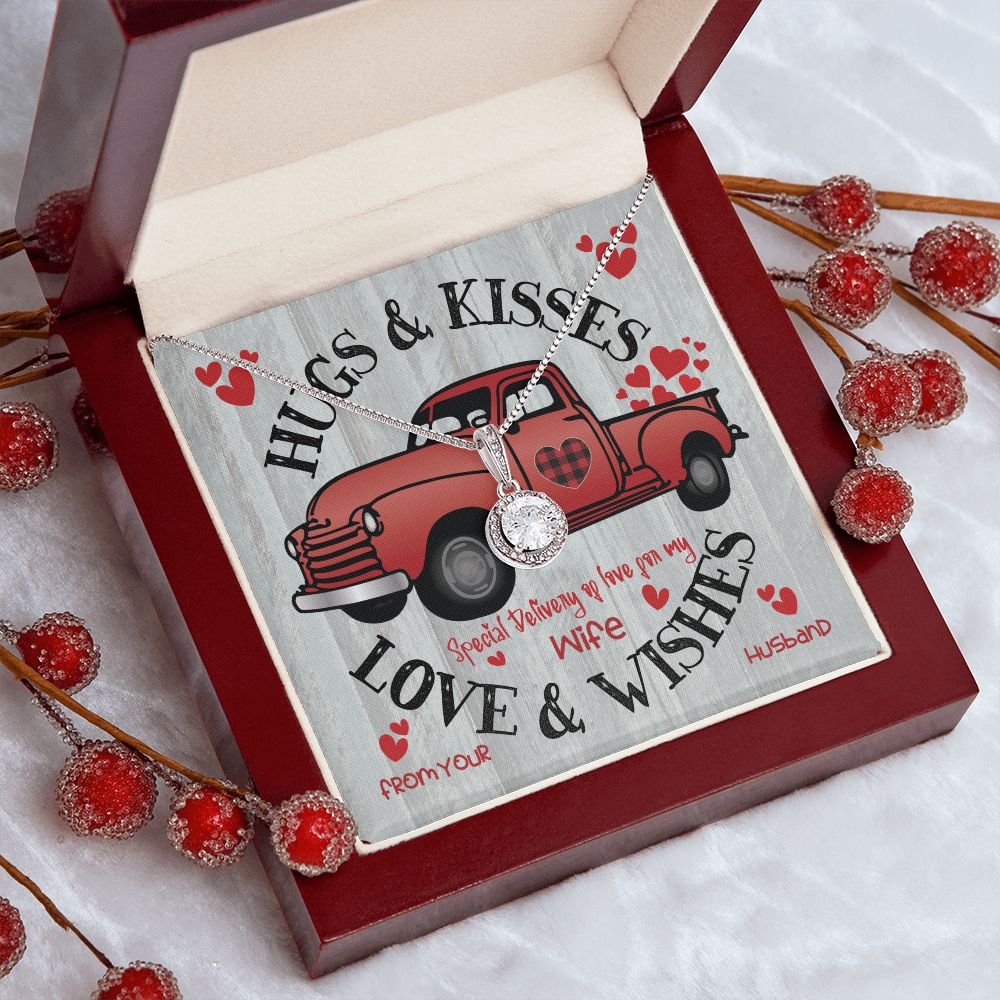 Red Truck Loaded With Hugs & Kisses With Eternal Hope Necklace