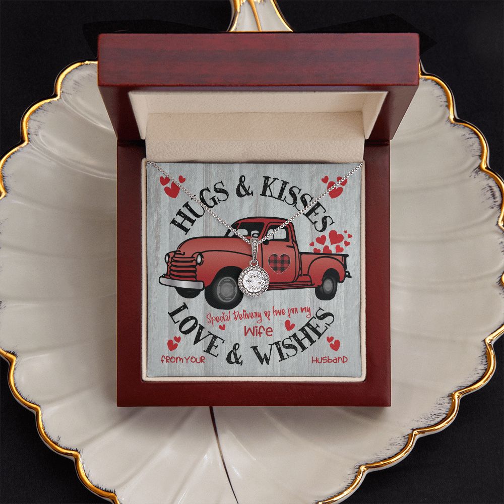 Red Truck Loaded With Hugs & Kisses With Eternal Hope Necklace