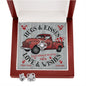 Red Truck Loaded With Hugs & Kisses With Love Knot Necklace & Earring Set