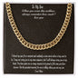 Gift To Son - From Mom - Cuban Chain Necklace