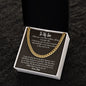 Stainless Steel Covered Cuban Chain Necklace For Son, Gift from Dad, Father to Son Gift, Gift for Son Birthday, Unique Gift for Son from Dad