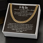 Stainless Steel Covered Cuban Chain Necklace For Son, Gift from Dad, Father to Son Gift, Gift for Son Birthday, Unique Gift for Son from Dad
