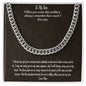 Gift To Son - From Mom - Cuban Chain Necklace