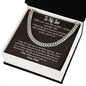 Stainless Steel Covered Cuban Chain Necklace For Son, Gift from Dad, Father to Son Gift, Gift for Son Birthday, Unique Gift for Son from Dad