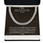 Gift To Son - From Mom - Cuban Chain Necklace