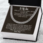 Stainless Steel Covered Cuban Chain Necklace For Son, Gift from Dad, Father to Son Gift, Gift for Son Birthday, Unique Gift for Son from Dad