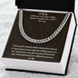 Gift To Son - From Mom - Cuban Chain Necklace