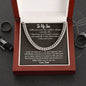 Stainless Steel Covered Cuban Chain Necklace For Son, Gift from Dad, Father to Son Gift, Gift for Son Birthday, Unique Gift for Son from Dad