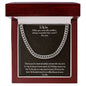 Gift To Son - From Mom - Cuban Chain Necklace