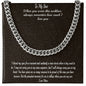 Gift To Son - From Mom - Cuban Chain Necklace