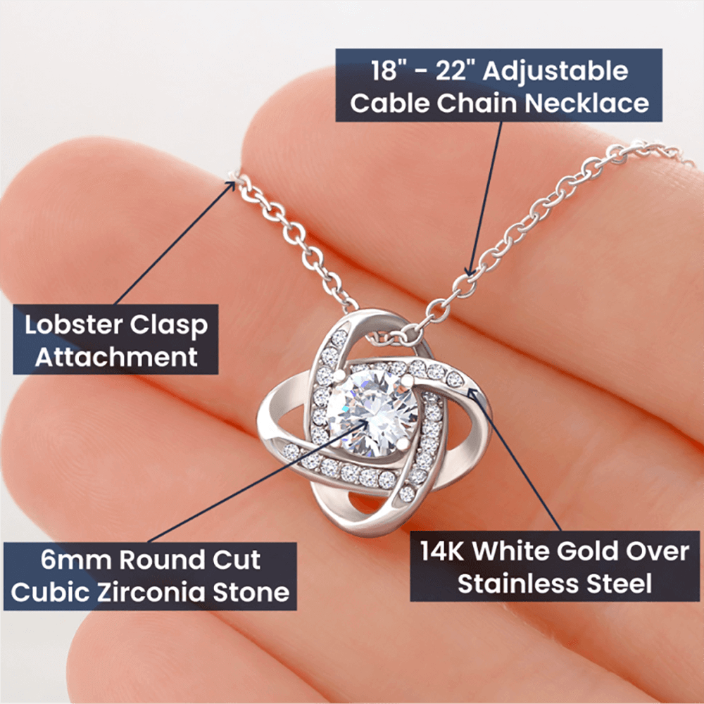 To My Step Mom - Love Knot Pendant Necklace - Special For Mother's Day