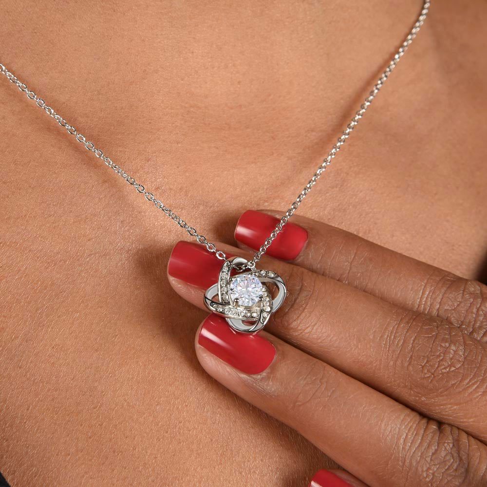 To My Step Mom - Love Knot Pendant Necklace - Special For Mother's Day