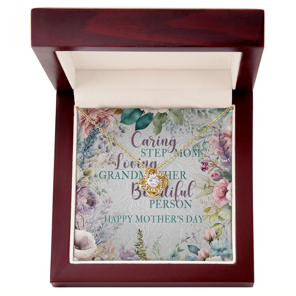 To My Step Mom - Love Knot Pendant Necklace - Special For Mother's Day