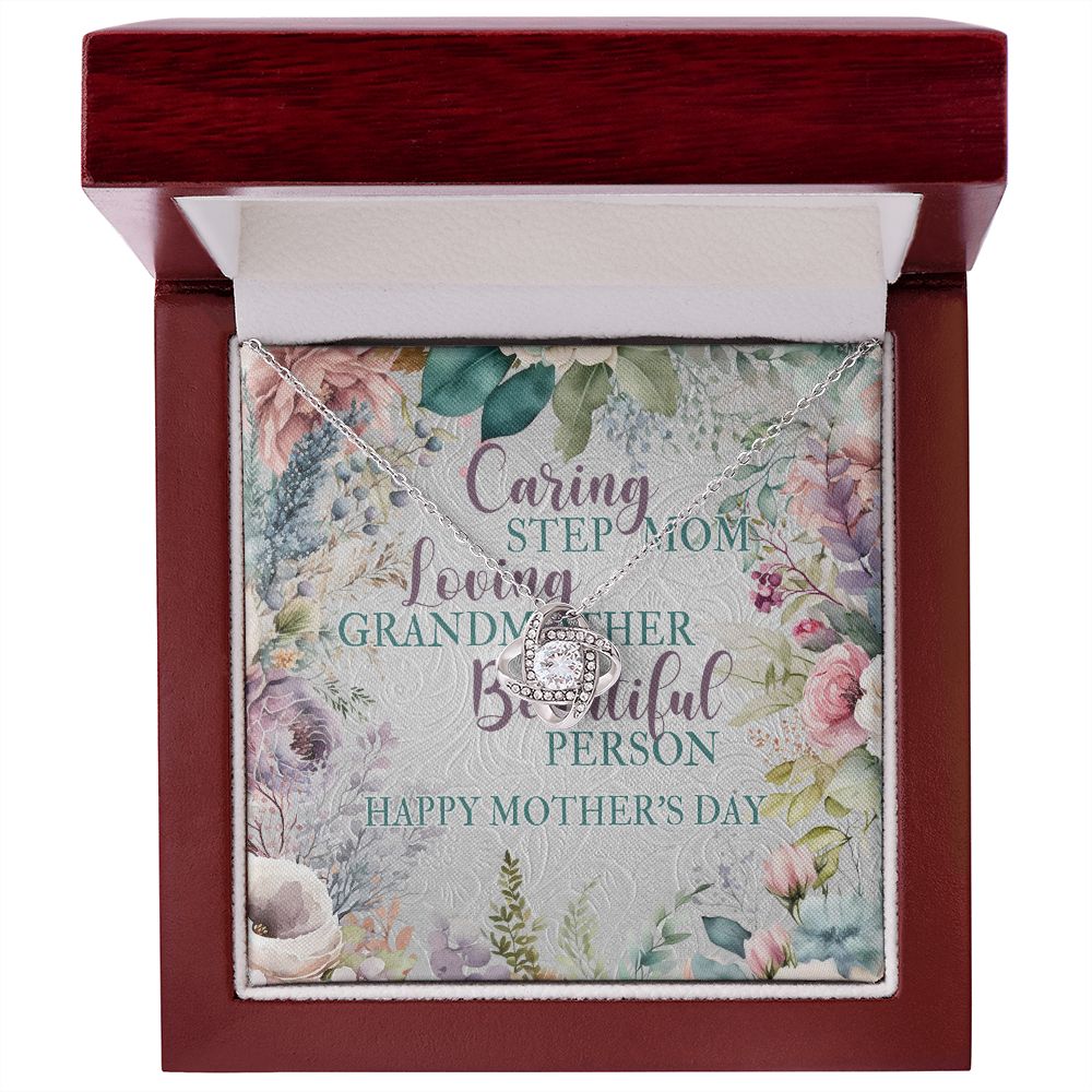 To My Step Mom - Love Knot Pendant Necklace - Special For Mother's Day