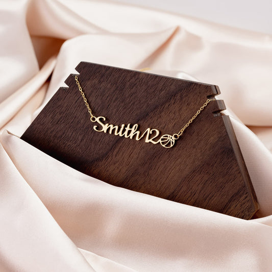 Beautiful Sport Necklace With A Custom Name, Sport, And Number