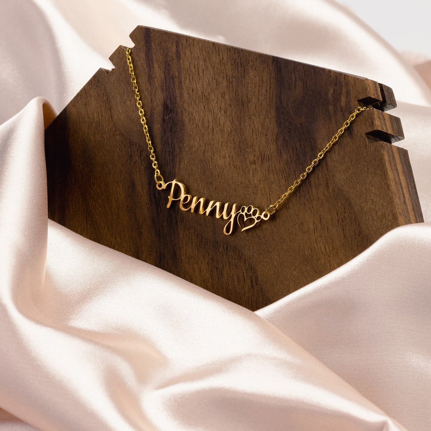 Paws to See This Beautiful Necklace - Wear This Necklace With Your Dog's Name Everywhere You Go
