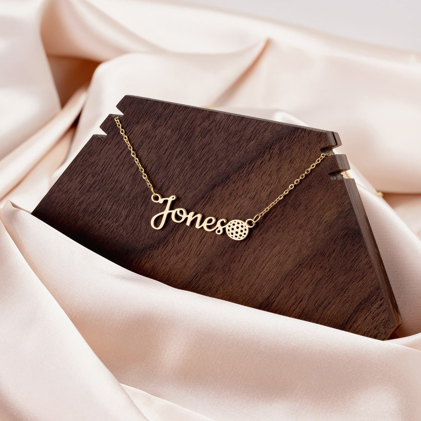 Your Name And Favorite Sport On This Ceautiful Chained Necklace