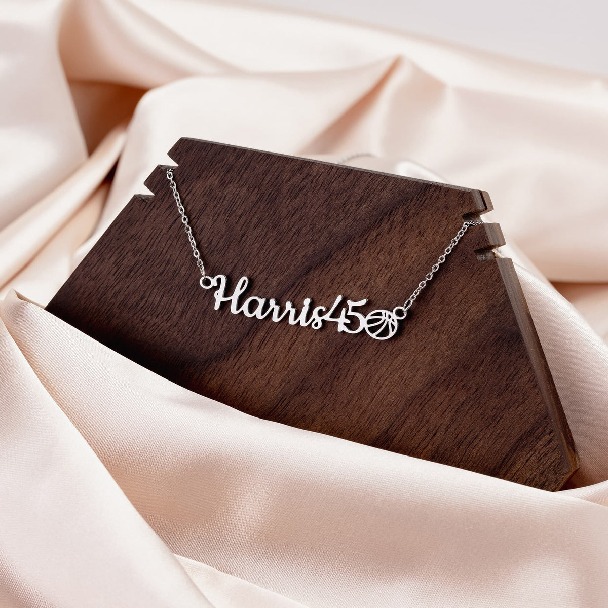 Your Name And Favorite Sport On This Ceautiful Chained Necklace
