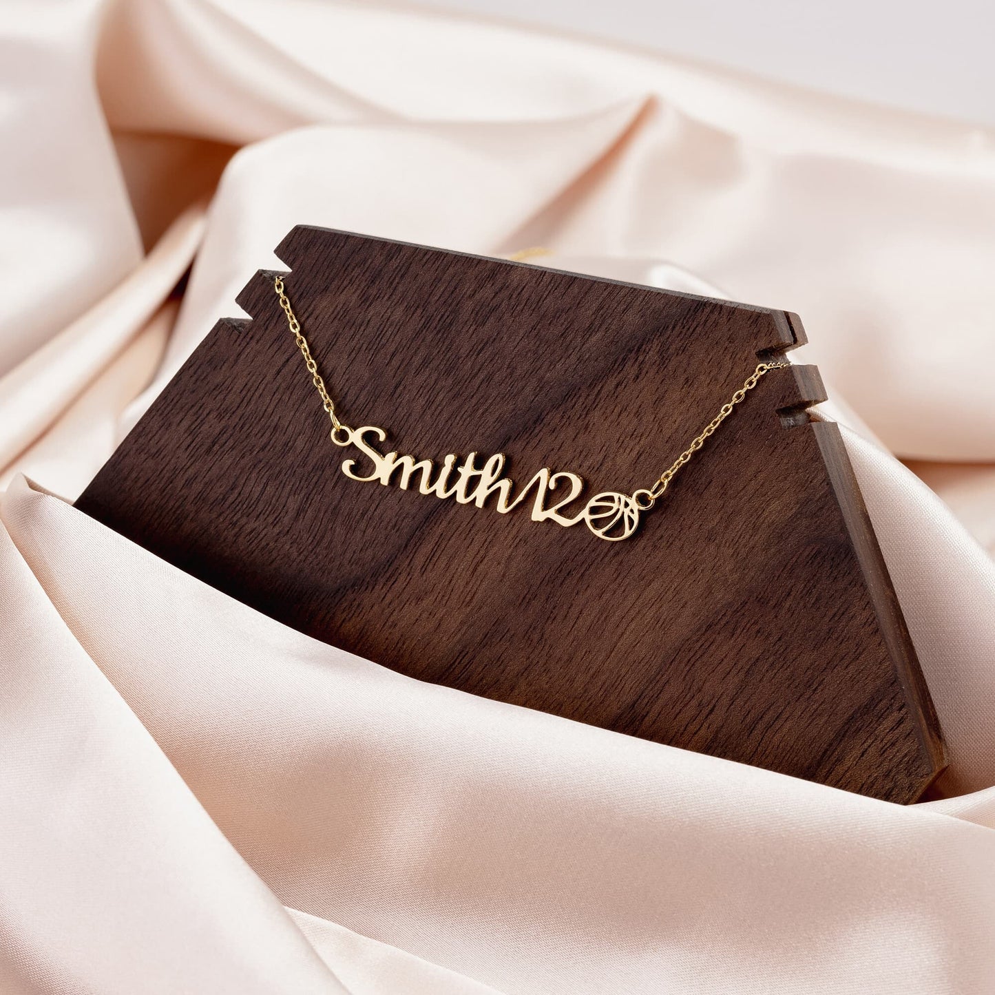 Your Name And Favorite Sport On This Ceautiful Chained Necklace