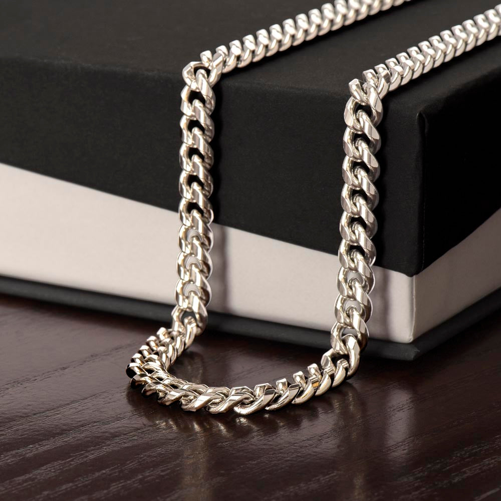 Gift To Son - From Mom  - Cuban Chain Necklace