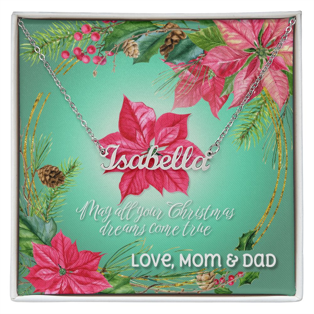 Perfect Gift For Friends & Family - Name Necklace - Polished Stainless Steel