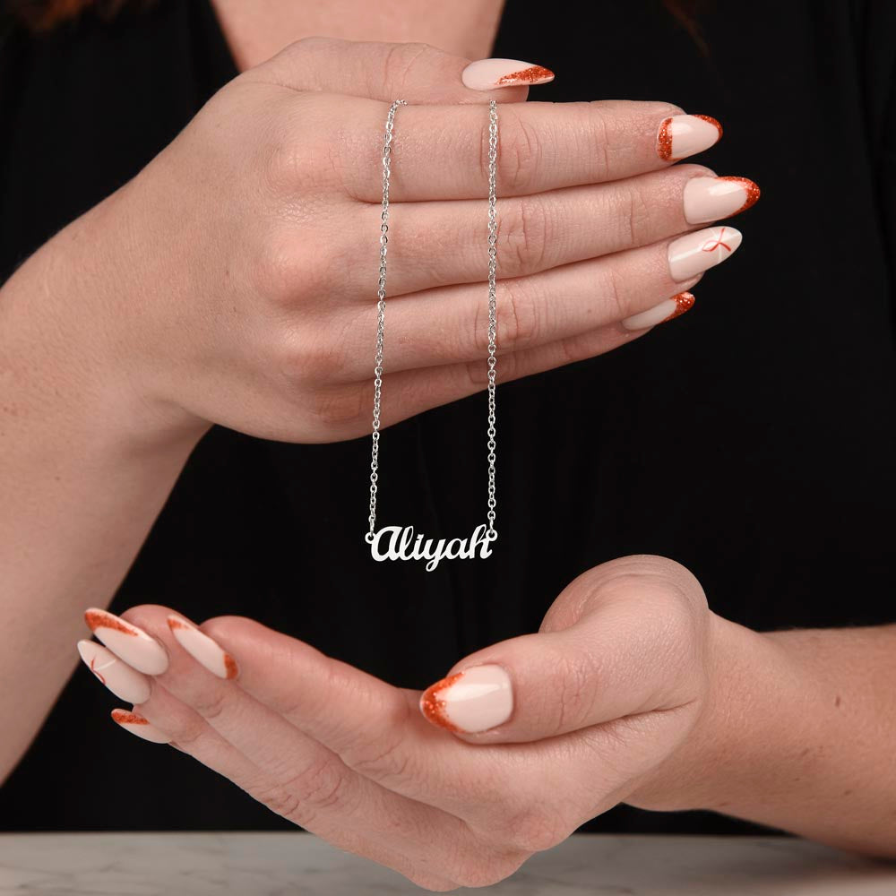 Custon Name Necklace - A Name Is Like  A Song - Special Message For Special Person