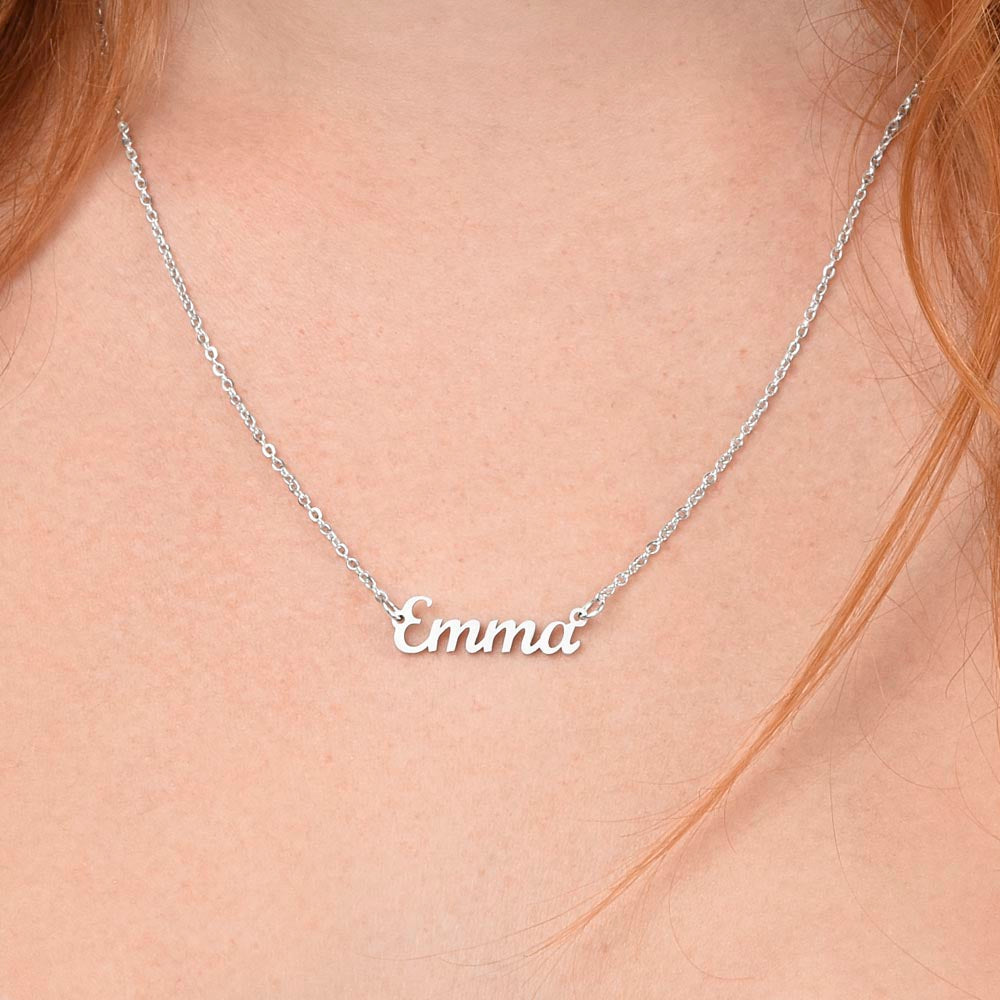 Custon Name Necklace - A Name Is Like  A Song - Special Message For Special Person