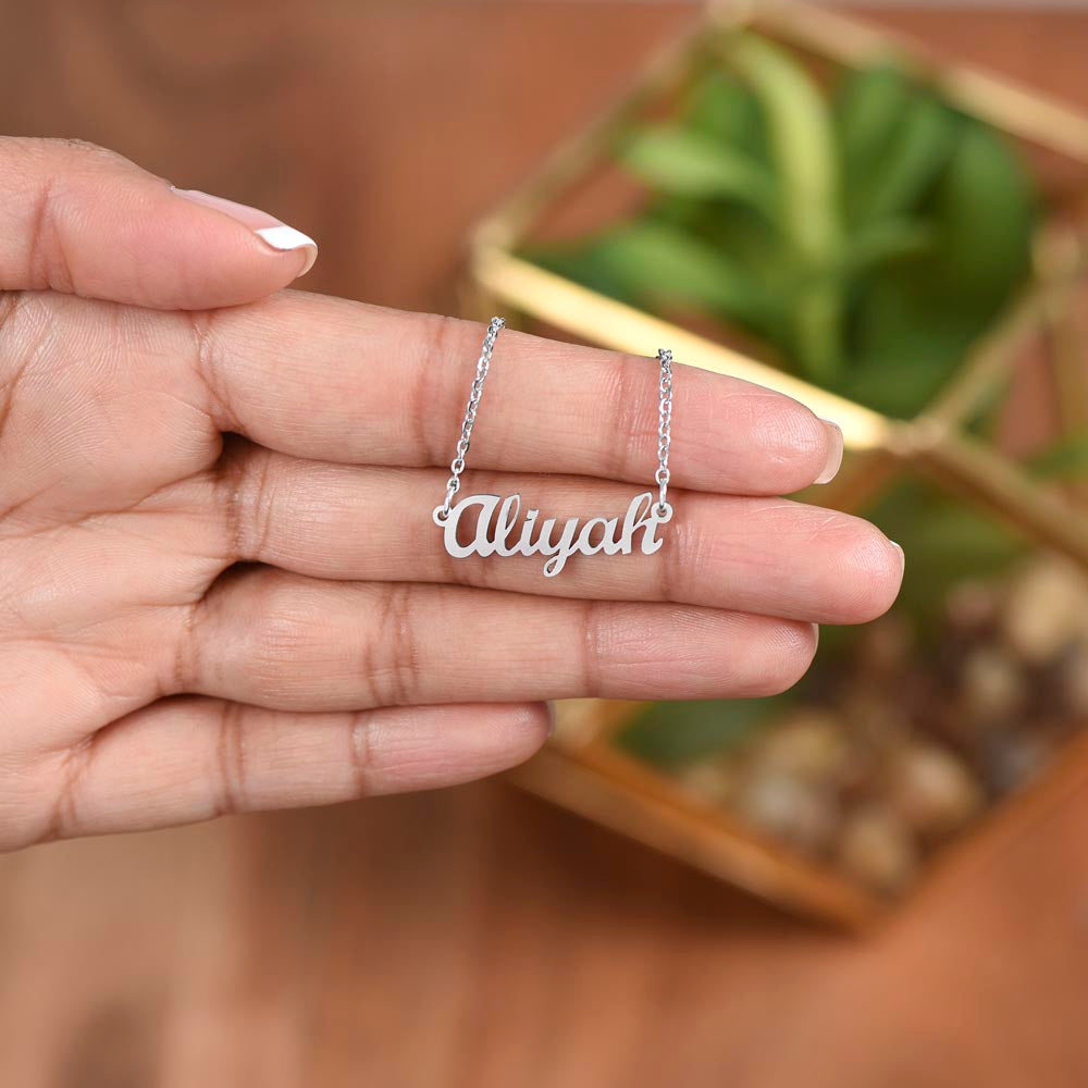 Custon Name Necklace - A Name Is Like  A Song - Special Message For Special Person