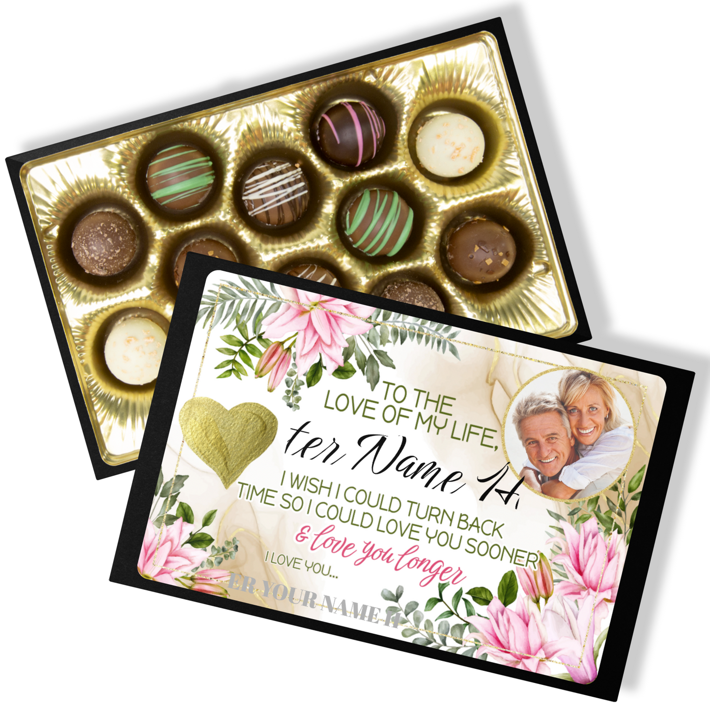to the Love of My Life Custom Personalized Box of Chocolate Truffles